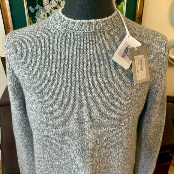 NEW UNIT of Germany by Gran Sasso, 100% Virgin Wool CrewNeck Sweater, Gray,SZ 50 - Picture 1 of 10